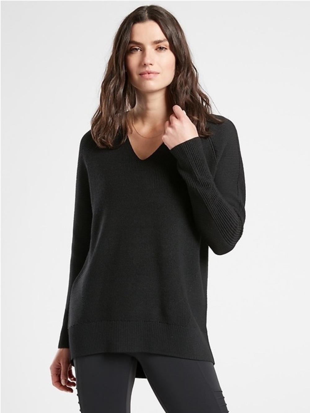 Athleta Hanover V-neck Sweater Large